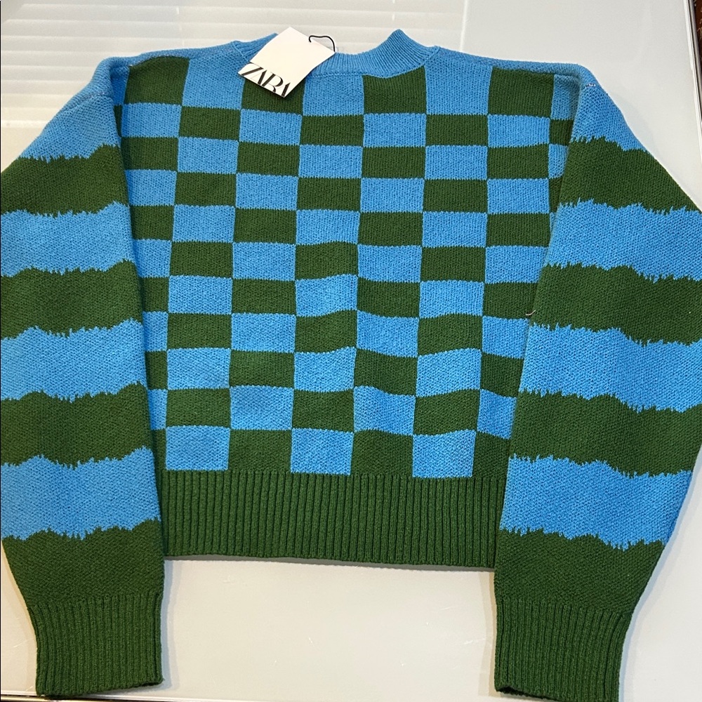 NWT Zara thick Mushroom Sweater graphics on back !! - Picture 8 of 9